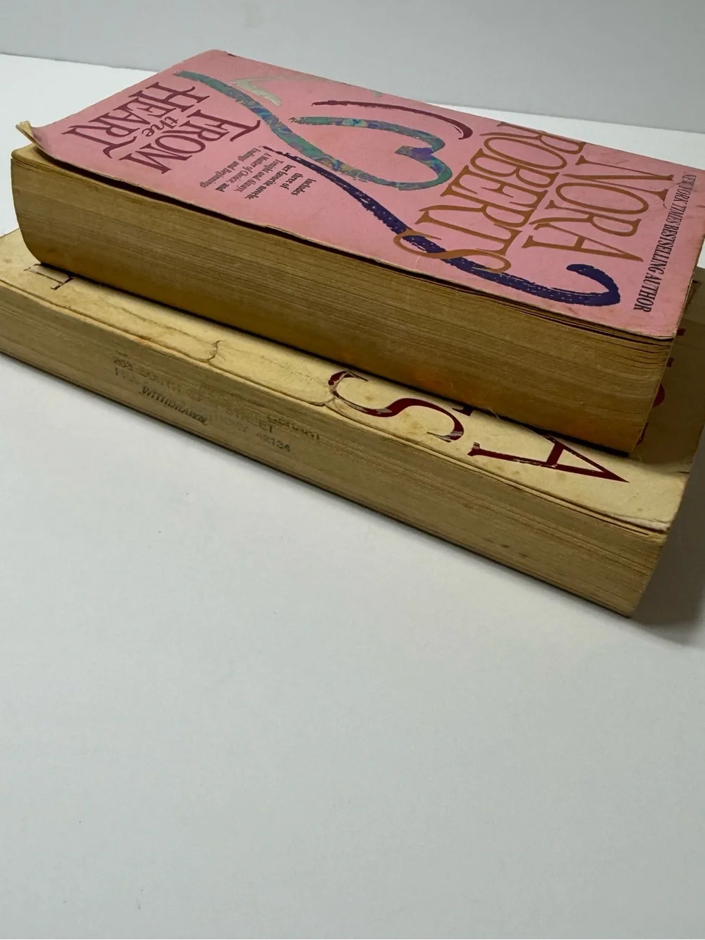 Nora Roberts From the Heart Paperback Book Lot 2 Vintage Romance